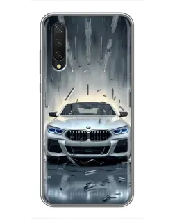 Чехол для Xiaomi Mi A3 с картинкой «BMW в свете фар»