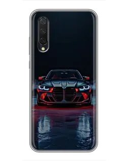 Чехол для Xiaomi Mi A3 с картинкой «BMW на мокрой дороге»