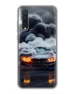 Чехол для Xiaomi Mi A3 с картинкой «BMW в дыму»