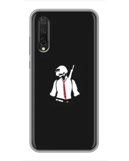 Чехол для Xiaomi Mi A3 с картинкой «PUBG — силуэт воина»