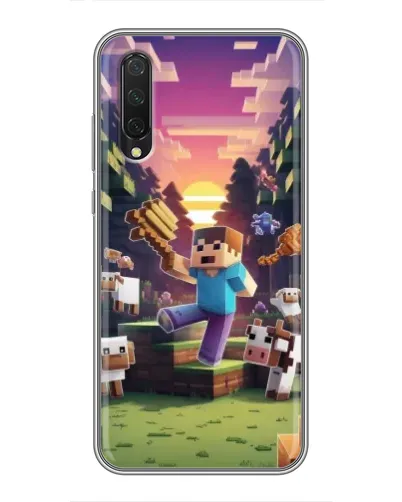 Чехол для Xiaomi Mi A3 с картинкой «Стив на ферме»