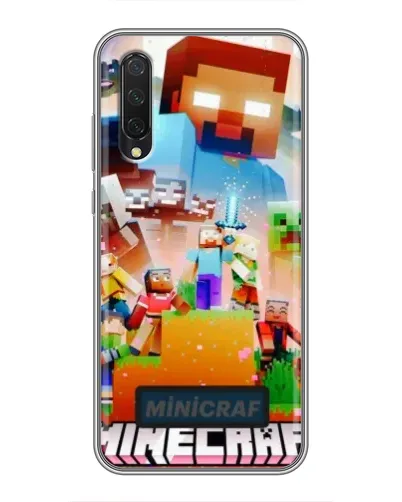 Чехол для Xiaomi Mi A3 с картинкой «Minecraft герои игры»