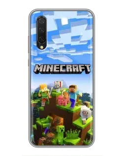 Чехол для Xiaomi Mi A3 с картинкой «Minecraft классический мир»