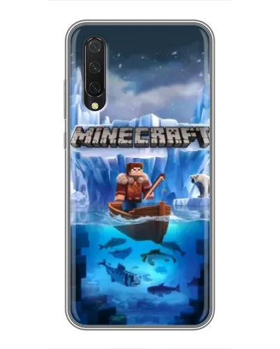 Чехол для Xiaomi Mi A3 с картинкой «Minecraft ледяной мир»
