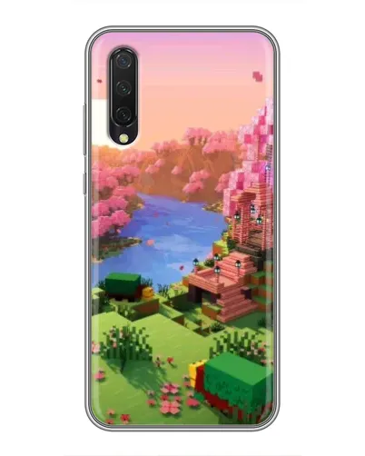 Чехол для Xiaomi Mi A3 с картинкой «Розовое дерево Minecraft»