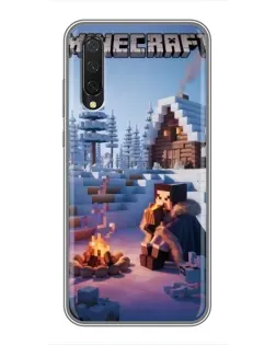 Чехол для Xiaomi Mi A3 с картинкой «Зимний Minecraft»