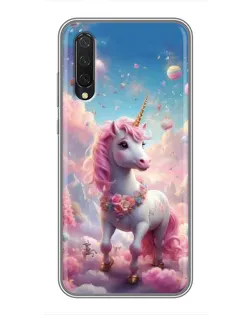 Чехол для Xiaomi Mi A3 с картинкой «Единорог среди облаков»