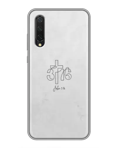 Чехол для Xiaomi Mi A3 с картинкой «Иоанна 3:16 Крест»