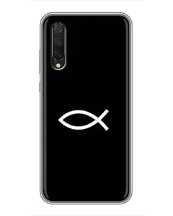 Чехол для Xiaomi Mi A3 с картинкой «Символ рыбы Jesus»