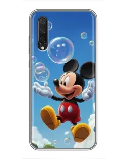 Чехол для Xiaomi Mi A3 с картинкой «Mickey и мыльные пузыри»