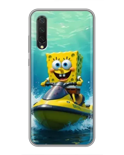 Чехол для Xiaomi Mi A3 с картинкой «Спанч Боб на гидроцикле» Чехол для Xiaomi Mi A3 с картинкой «Спанч Боб на гидроцикле»