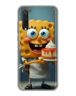 Чехол для Xiaomi Mi A3 с картинкой «Повар Спанч Боб»
