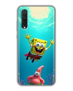 Чохол для Xiaomi Mi A3 з картинкою «Спанч Боб під водою»