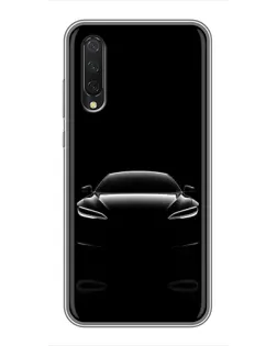 Чехол для Xiaomi Mi A3 с картинкой «Силуэт Tesla Night»