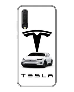 Чехол для Xiaomi Mi A3 с картинкой «Tesla White Style»