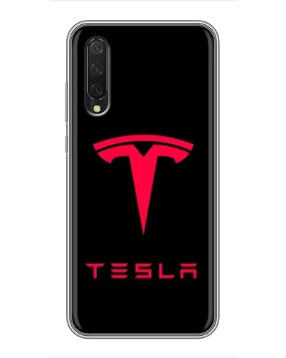Чехол для Xiaomi Mi A3 с картинкой «Tesla Red Logo»