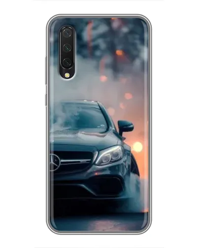 Чехол для Xiaomi Mi A3 с картинкой «Mercedes — ночной город»