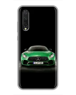 Чехол для Xiaomi Mi A3 с картинкой «Mercedes — неоновый лого»