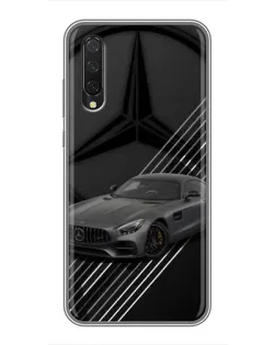 Чехол для Xiaomi Mi A3 с картинкой «Mercedes AMG — графика»