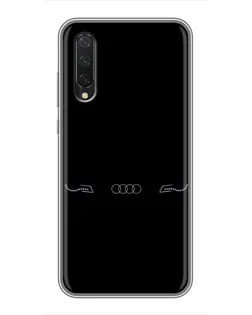 Чехол для Xiaomi Mi A3 с картинкой «Audi — световой подпись»