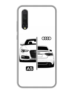 Чехол для Xiaomi Mi A3 с картинкой «Audi — контрастный дизайн»