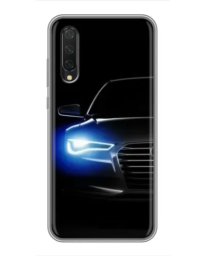 Чехол для Xiaomi Mi A3 с картинкой «Неоновый взгляд Audi»