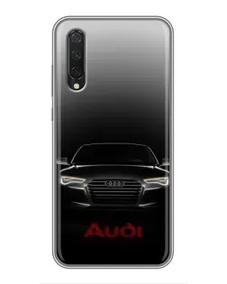 Чехол для Xiaomi Mi A3 с картинкой «Audi — градиентный контур»