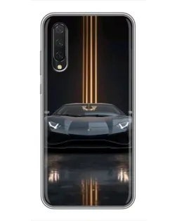 Чехол для Xiaomi Mi A3 с картинкой «Lamborghini золотые линии»