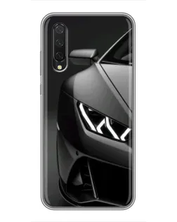 Чехол для Xiaomi Mi A3 с картинкой «Lamborghini фары детализация»