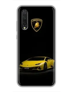 Чехол для Xiaomi Mi A3 с картинкой «Lamborghini желтый акцент»