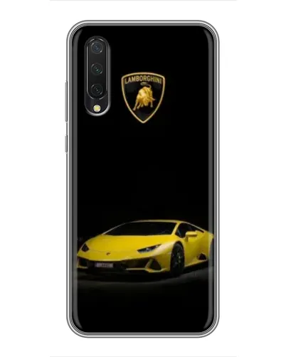 Чехол для Xiaomi Mi A3 с картинкой «Lamborghini желтый акцент»