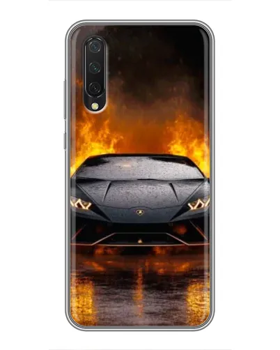 Чехол для Xiaomi Mi A3 с картинкой «Lamborghini в огне»