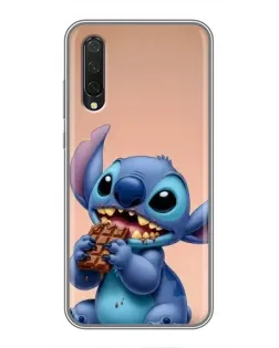 Чехол для Xiaomi Mi A3 с картинкой «Стич ест шоколад»