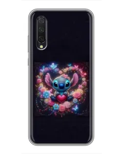 Чехол для Xiaomi Mi A3 с картинкой «Stitch в цветах»