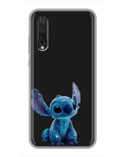 Чехол для Xiaomi Mi A3 с картинкой «Стич на черном»