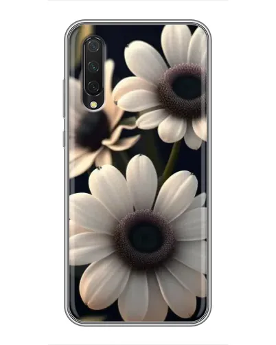 Чехол для Xiaomi Mi A3 с картинкой «Белые маргаритки макро»