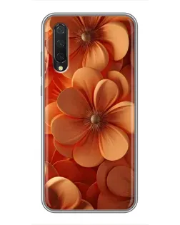 Чехол для Xiaomi Mi A3 с картинкой «Оранжевый макро цветок»
