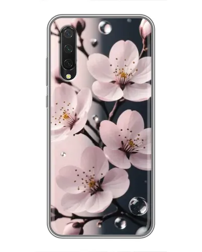 Чехол для Xiaomi Mi A3 с картинкой «Нежная сакура и капли» Чехол для Xiaomi Mi A3 с картинкой «Нежная сакура и капли»