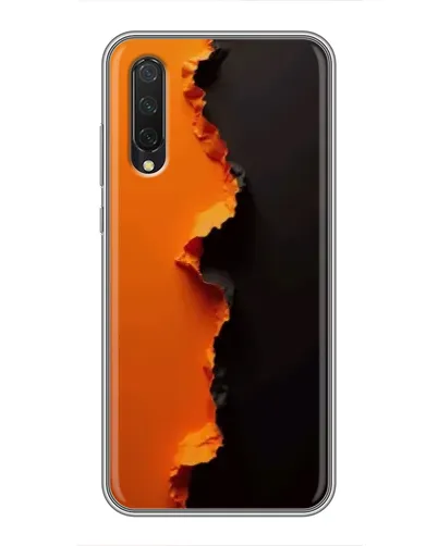 Чехол для Xiaomi Mi A3 с картинкой «Оранжевый разлом»