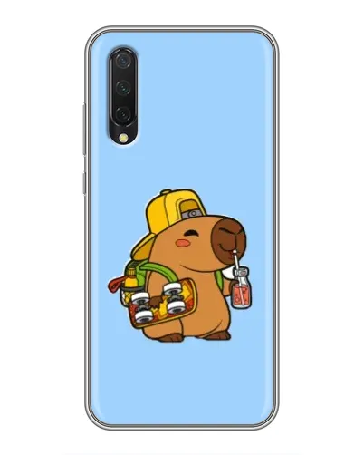 Чехол для Xiaomi Mi A3 с картинкой «Капибара на скейте»