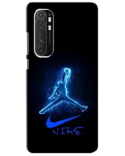 Чехол для Xiaomi Mi Note 10 Lite с картинкой «Jordan Neon Blue»