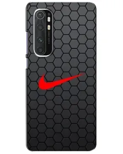 Чехол для Xiaomi Mi Note 10 Lite с картинкой «Nike — карбоновая сетка»