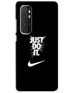 Чехол для Xiaomi Mi Note 10 Lite с картинкой «Текстовый принт Nike»