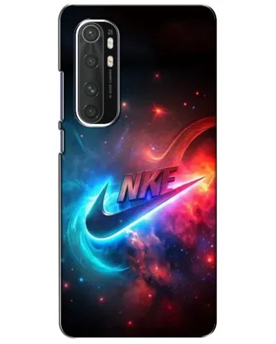 Чехол для Xiaomi Mi Note 10 Lite с картинкой «Огненный логотип Nike»