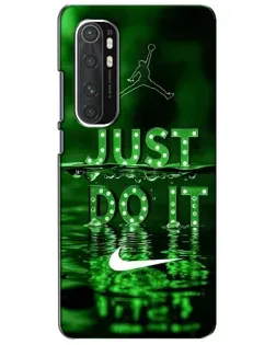 Чехол для Xiaomi Mi Note 10 Lite с картинкой «Зеленый неоновый Nike»
