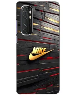 Чехол для Xiaomi Mi Note 10 Lite с картинкой «Золотой Nike на металле»