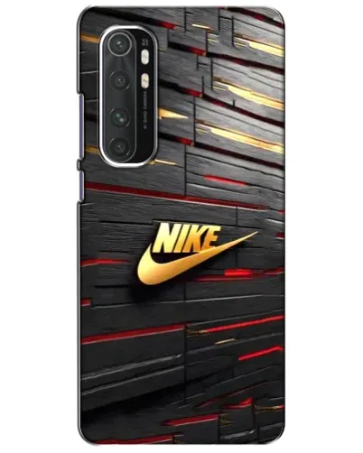 Чехол для Xiaomi Mi Note 10 Lite с картинкой «Золотой Nike на металле»