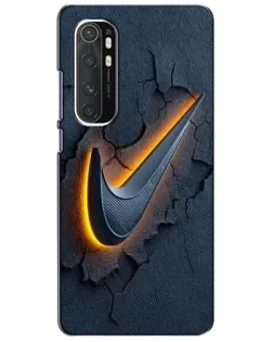 Чехол для Xiaomi Mi Note 10 Lite с картинкой «Объемный логотип Найк»