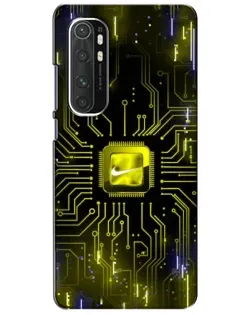 Чехол для Xiaomi Mi Note 10 Lite с картинкой «Nike — золотая искра»