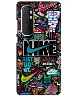 Чохол для Xiaomi Mi Note 10 Lite з картинкою «Яскравий колаж Nike»